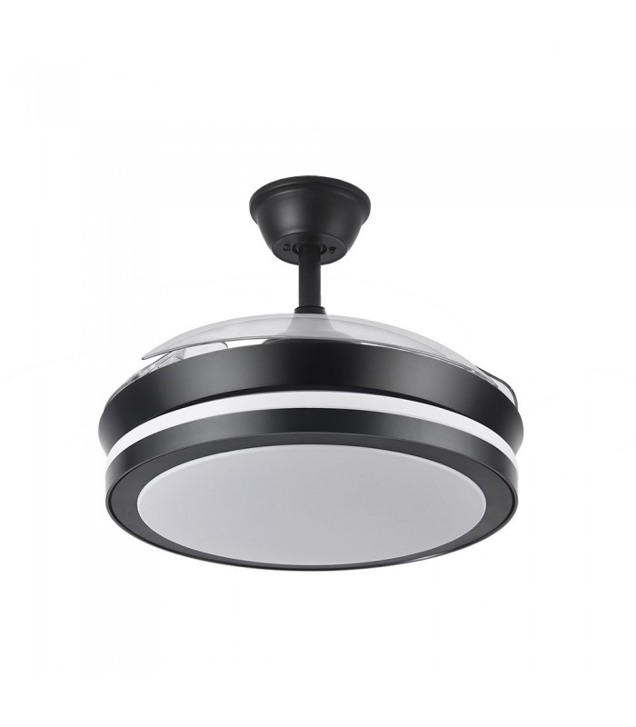 Ventilador Esparta XS DC 59W 6980Lm 3 Aspas Negro CCT