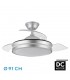 Ventilador Esparta XS DC 59W 6980Lm 3 Aspas Plata CCT