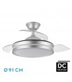 Ventilador Esparta XS DC 59W 6980Lm 3 Aspas Plata CCT