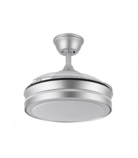 Ventilador Esparta XS DC 59W 6980Lm 3 Aspas Plata CCT