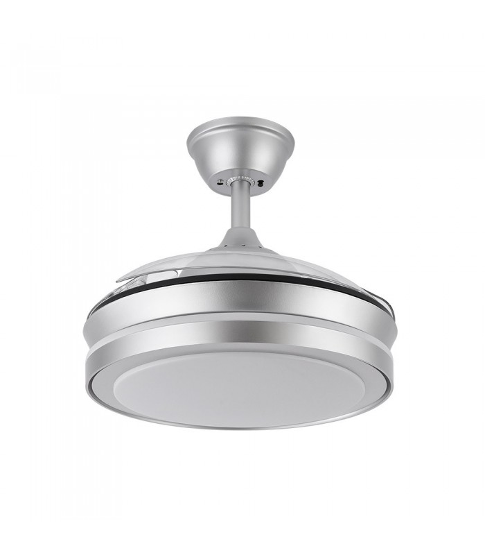 Ventilador Esparta XS DC 59W 6980Lm 3 Aspas Plata CCT