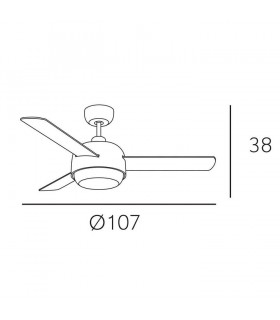 Ventilador Europa AC 24W 2950Lm 3 Aspas CCT