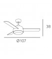 Ventilador Europa AC 24W 2950Lm 3 Aspas CCT