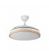 Ventilador Evros DC 59W 6980Lm 3 Aspas Blanco/Haya CCT