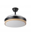 Ventilador Evros XS DC 59W 6980Lm 3 Aspas Negro/Haya CCT