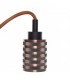 Pendel 2M - Cable Marrón - Portalámparas E27 Marrón - Rosetón Negro