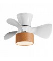 Ventilador Fly APP DC 20W 2400Lm 3 Aspas Blanco/Haya CCT
