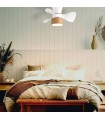 Ventilador Fly APP DC 20W 2400Lm 3 Aspas Blanco/Haya CCT