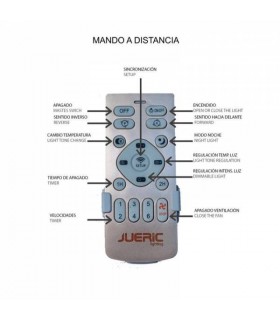 Ventilador Fly APP DC 20W 2400Lm 3 Aspas Blanco/Haya CCT
