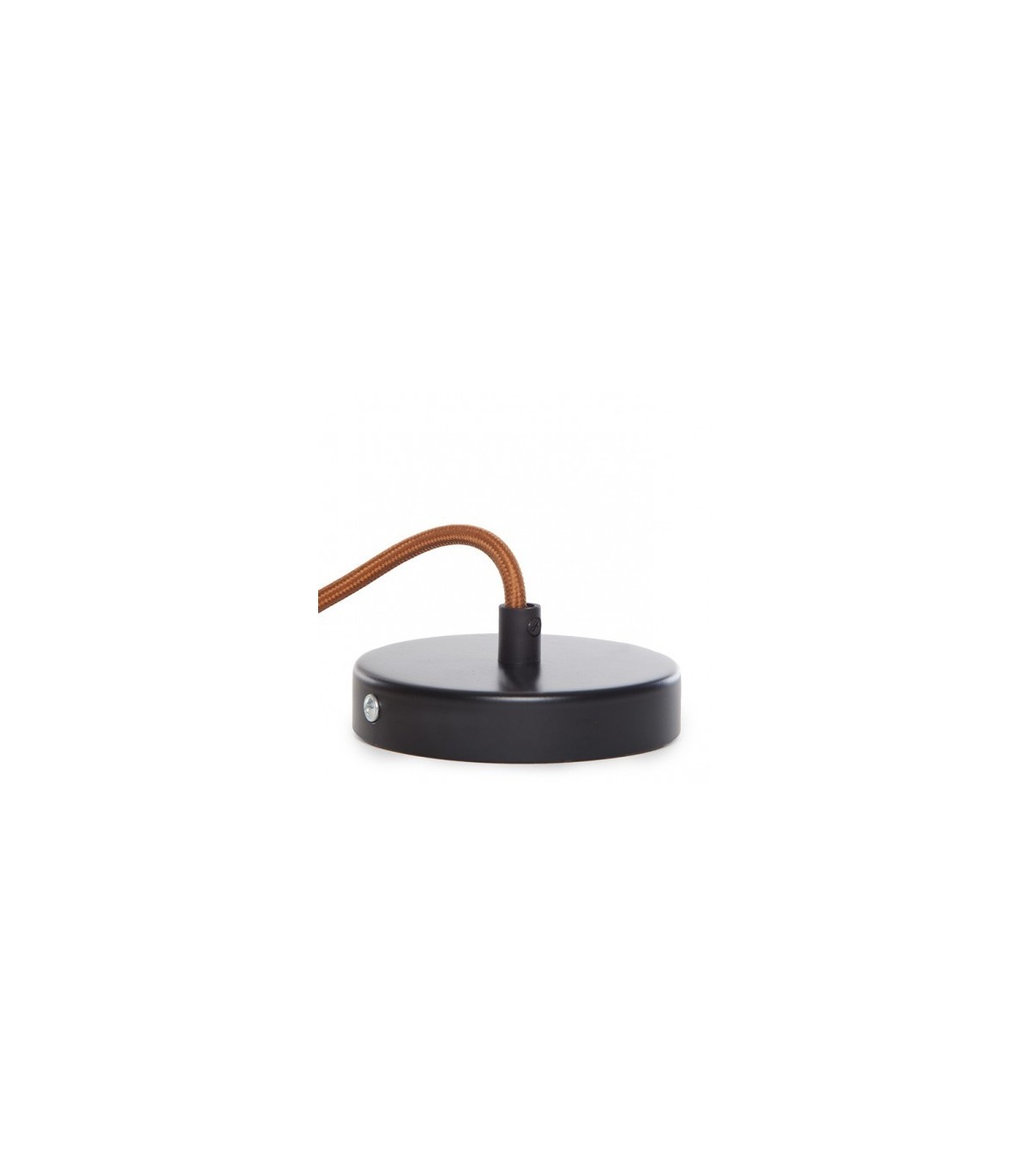 Pendel 2M - Cable Marrón - Portalámparas E27 Marrón - Rosetón Negro