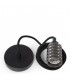 Pendel 2M - Cable Negro - Portalámparas E27 Negro - Rosetón Negro