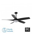 Ventilador Galleo Blanco DC 24W 2400Lm 5 Aspas Negro CCT