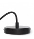 Pendel 2M - Cable Negro - Portalámparas E27 Negro - Rosetón Negro
