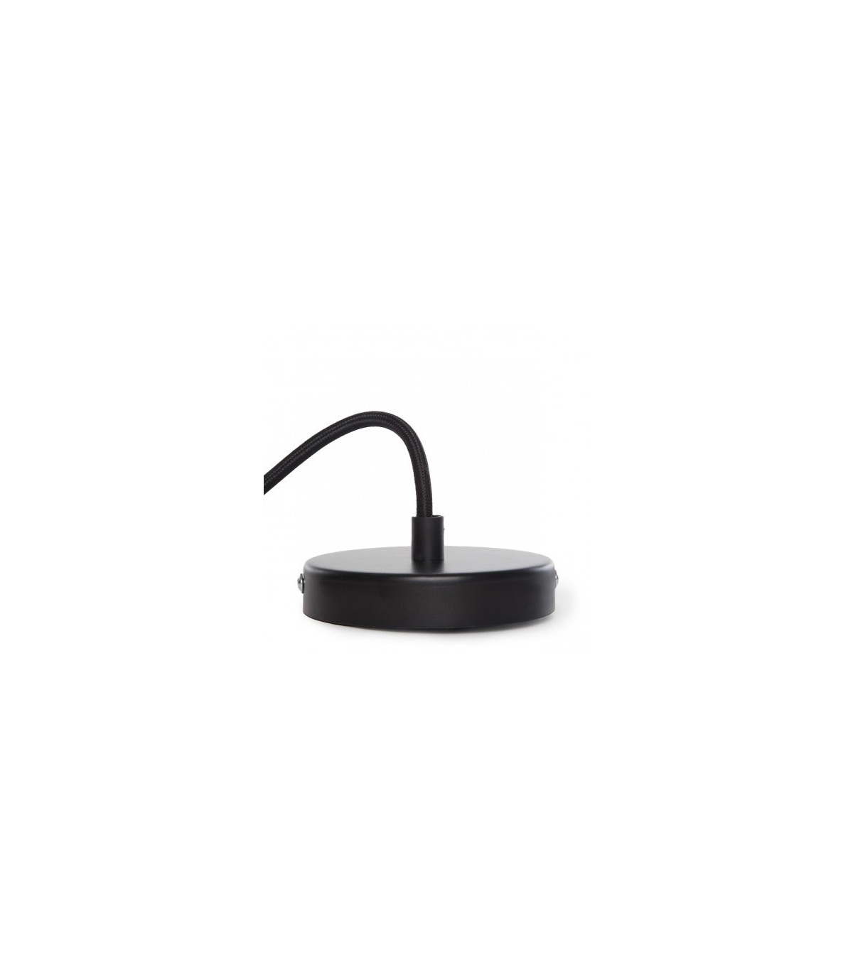 Pendel 2M - Cable Negro - Portalámparas E27 Negro - Rosetón Negro