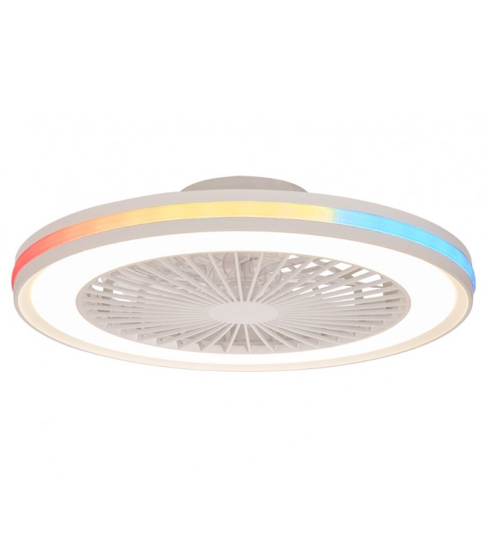 Ventilador Gamer 56D Blanco DC 60W 6700Lm 6 Aspas RGB+CCT