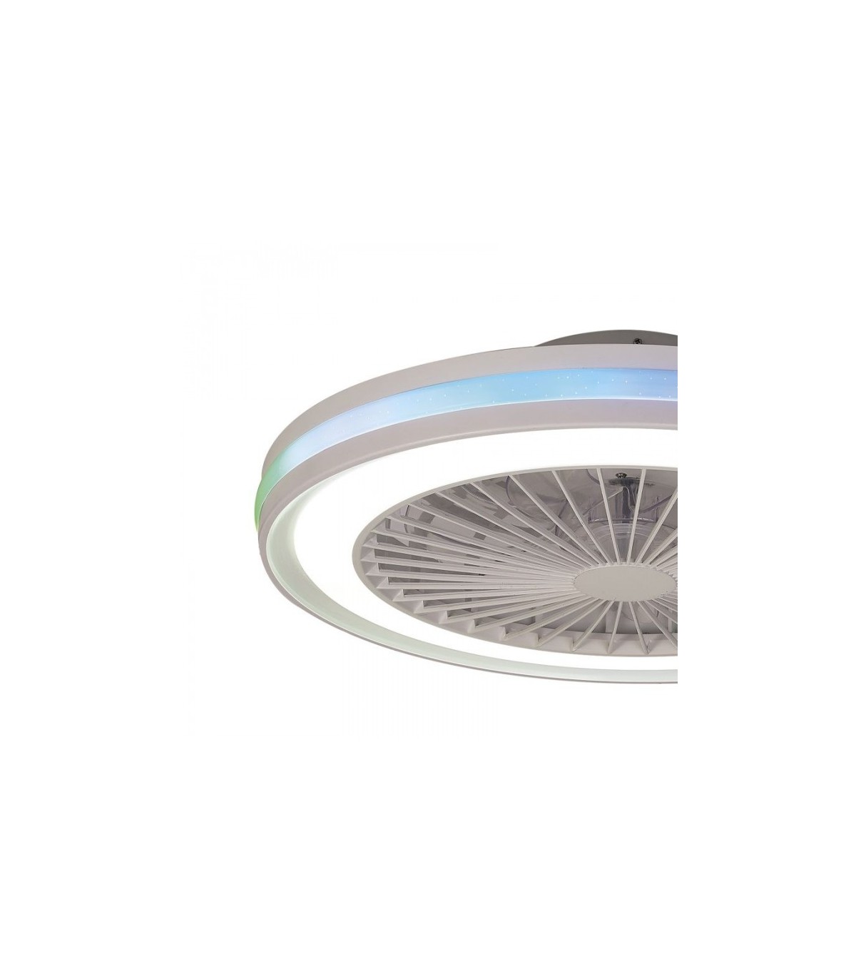 Ventilador Gamer 56D Blanco DC 60W 6700Lm 6 Aspas RGB+CCT
