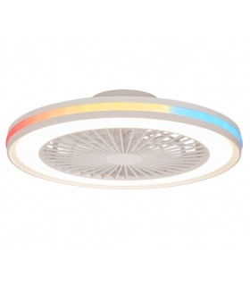 Ventilador Gamer 46D Blanco DC 40W 4200Lm 6 Aspas RGB+CCT