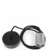 Pendel 2M - Cable Negro - Portalámparas E27 Plateado - Rosetón Negro