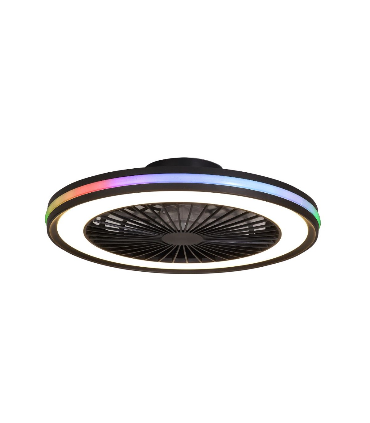 Ventilador Gamer 46D Negro DC 40W 4200Lm 6 Aspas RGB+CCT