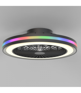 Ventilador Gamer 46D Negro DC 40W 4200Lm 6 Aspas RGB+CCT