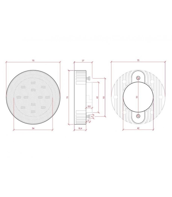 Lampara LED SMD 7W 500Lm 4200K 150° IP20 GX53