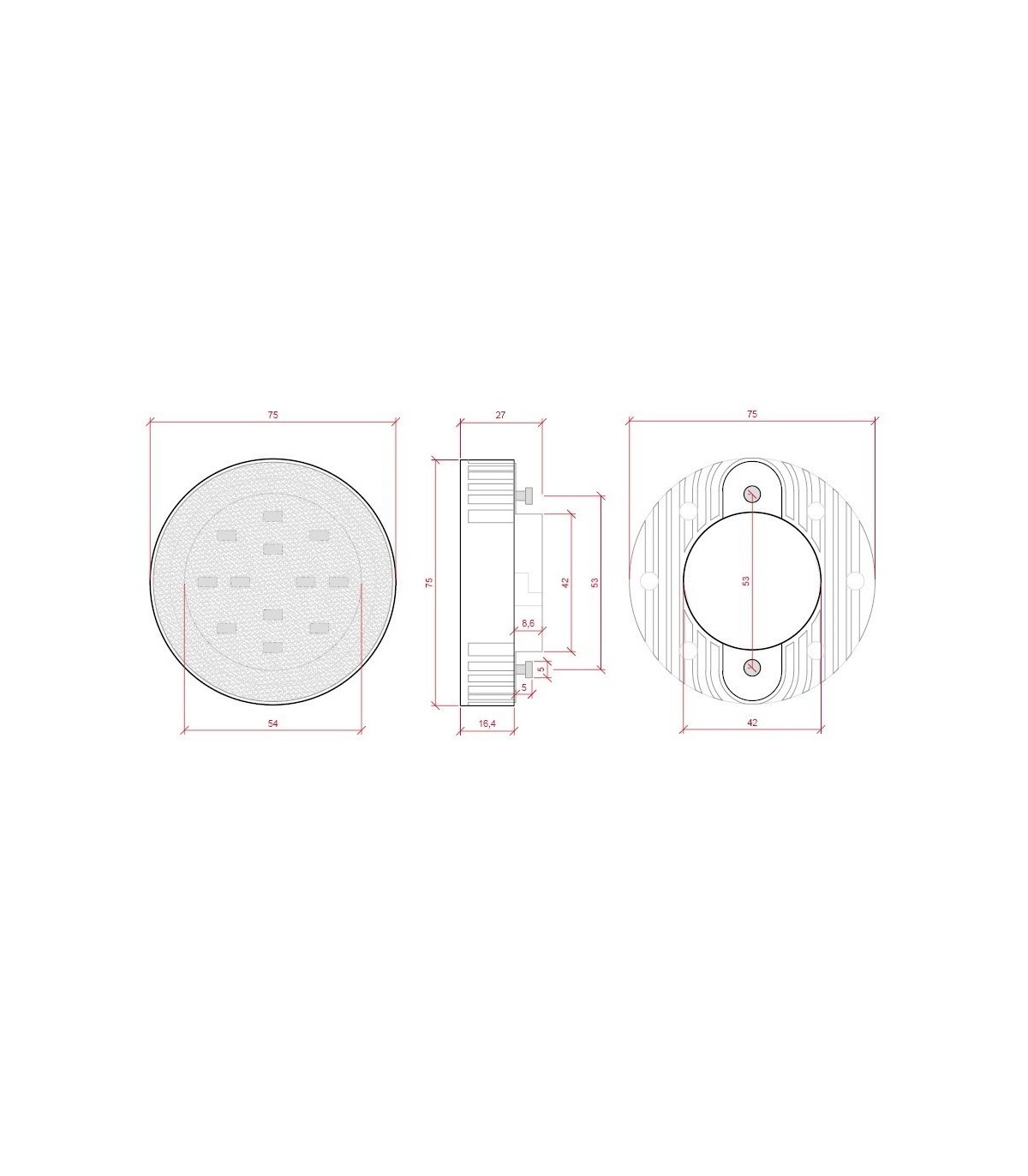 Lampara LED SMD 7W 500Lm 4200K 150° IP20 GX53