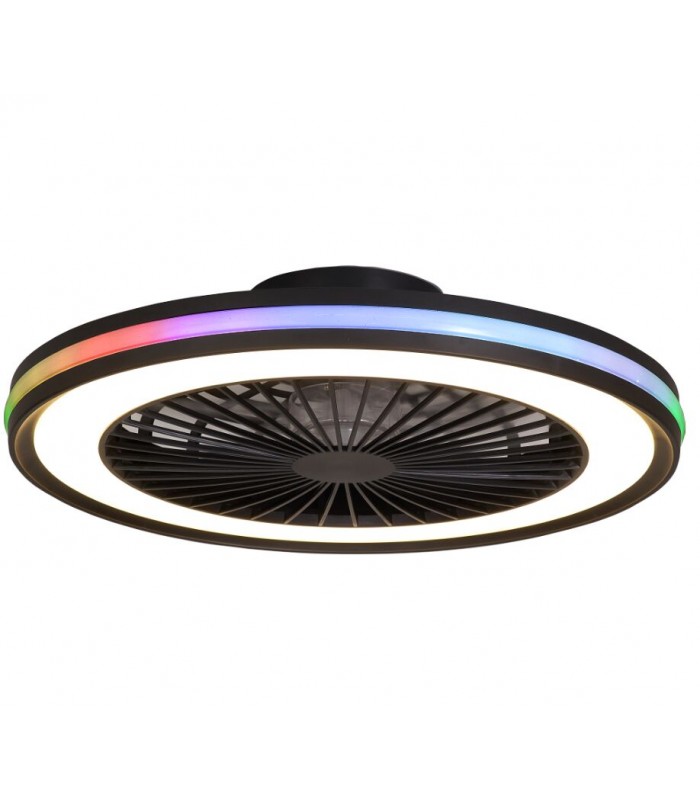 Ventilador Gamer 56D Negro DC 60W 6700Lm 6 Aspas RGB+CCT