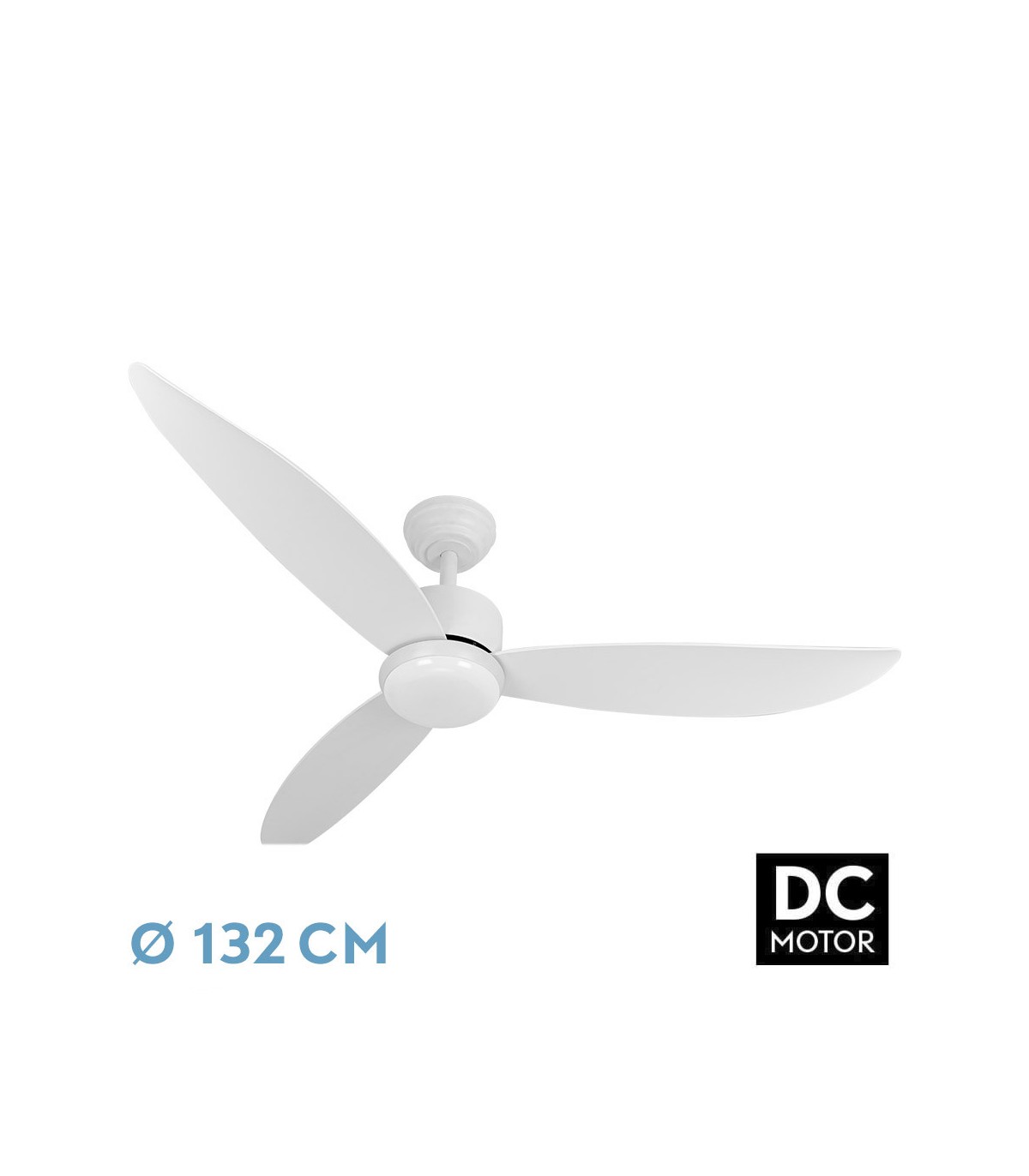 Ventilador de Techo GENIL Blanco DC 24W 2424Lm 3 Aspas Blanco CCT