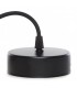 Pendel 2M - Cable Negro - Portalámparas E27 Plateado - Rosetón Negro