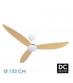 Ventilador de Techo GENIL Blanco DC 24W 2424Lm 3 Aspas Blanco/Haya CCT