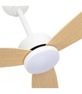 Ventilador de Techo GENIL Blanco DC 24W 2424Lm 3 Aspas Blanco/Haya CCT