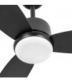 Ventilador de Techo GENIL Blanco DC 24W 2424Lm 3 Aspas Negro CCT