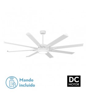 Ventilador de Techo GRADO Blanco DC 30+15W 3250+1625Lm 8 Aspas Blanco CCT