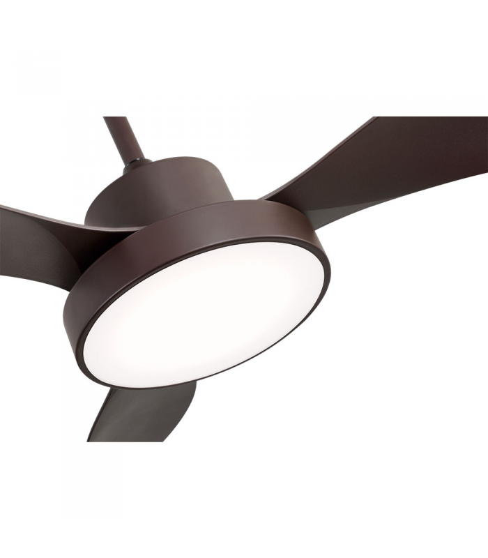 Ventilador Led Hayate DC 48W 4080Lm 3 Aspas Marrón CCT