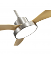 Ventilador Led Hayate DC 48W 4080Lm 3 Aspas Níquel/Haya CCT