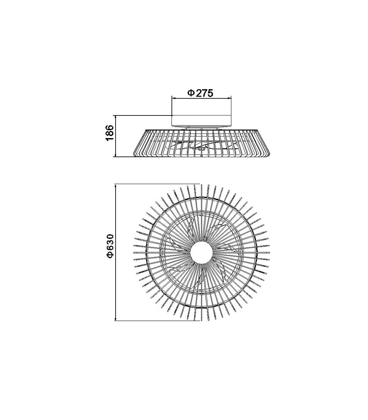 Ventilador de Techo Himalaya APP DC 70W 7700Lm Blanco CCT