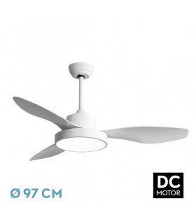 Ventilador Led Hayate XS DC 24W 2650Lm 3 Aspas Blanco CCT