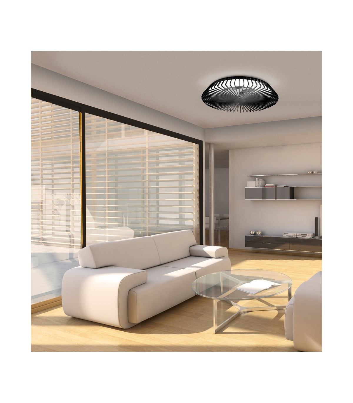 Ventilador de Techo Himalaya APP DC 70W 7700Lm Negro CCT