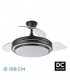Ventilador IBE Negro DC 72W 6120Lm 3 Aspas CCT