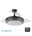 Ventilador IBE Negro DC 72W 6120Lm 3 Aspas CCT