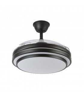 Ventilador IBE Negro DC 72W 6120Lm 3 Aspas CCT