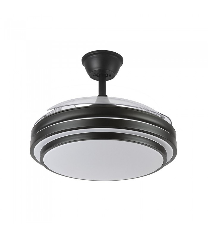 Ventilador IBE Negro DC 72W 6120Lm 3 Aspas CCT