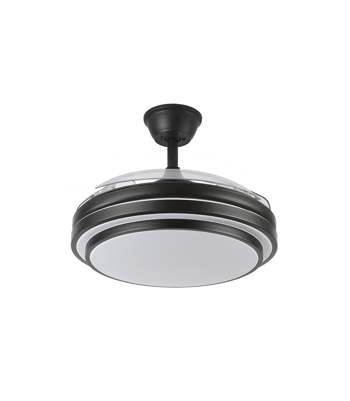 Ventilador IBE Negro DC 72W 6120Lm 3 Aspas CCT