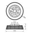 Ventilador de Techo Indonesia DC 70W 7700Lm Blanco/Ratán CCT