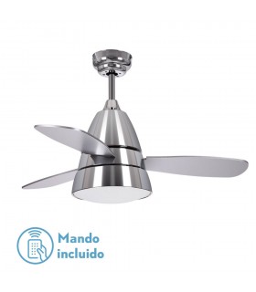 Ventilador de Techo Iseran AC 2xE27 3 Aspas Cromo