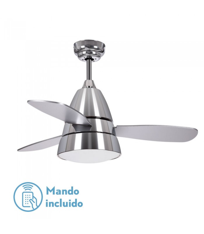 Ventilador de Techo Iseran AC 2xE27 3 Aspas Cromo