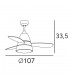 Ventilador de Techo Iseran AC 2xE27 3 Aspas Cromo