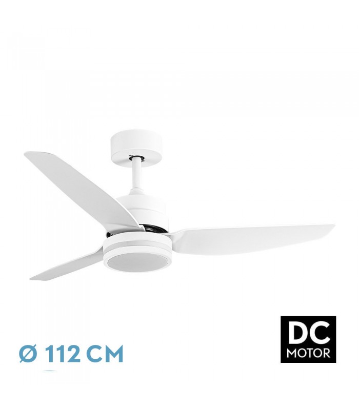 Ventilador de Techo JARAMA DC 20W 2350Lm 3 Aspas Blanco CCT