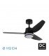 Ventilador de Techo JARAMA DC 20W 2350Lm 3 Aspas Negro CCT