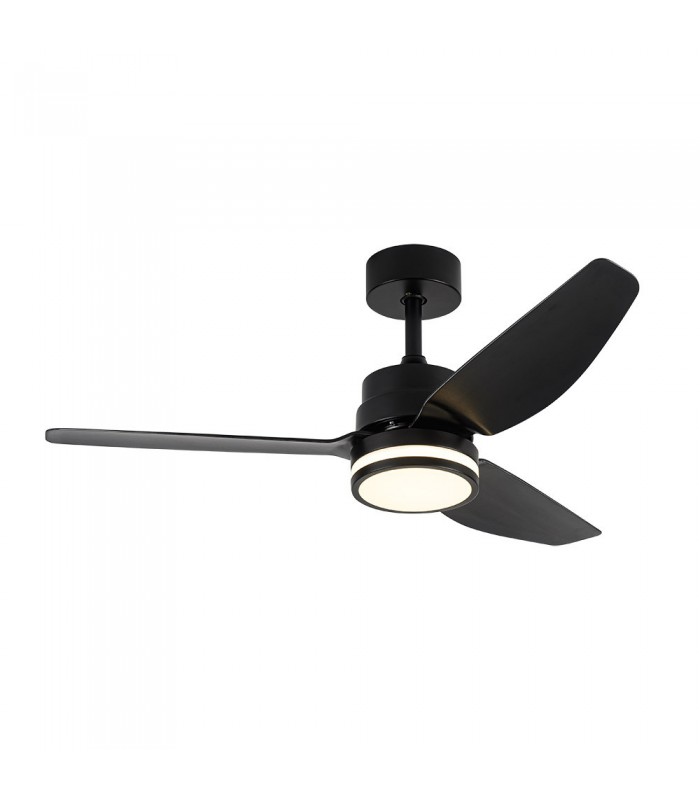 Ventilador de Techo JARAMA DC 20W 2350Lm 3 Aspas Negro CCT